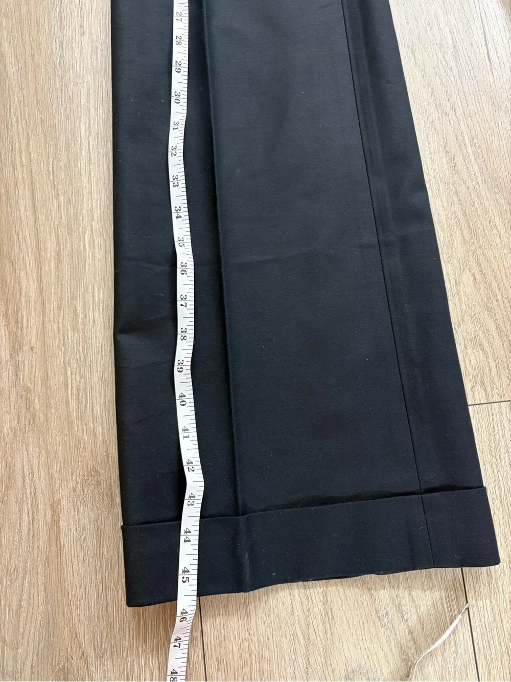 Banana Republic 718 Martin Fit Black Stretch Dress Pants 12L Cuffed - Picture 8 of 10